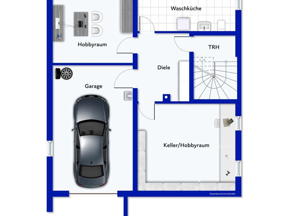 UG mit Garage nicht maßstäbl