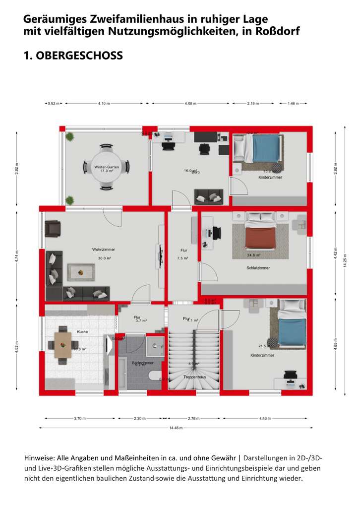 Grundriss  - 1. Obergeschoss