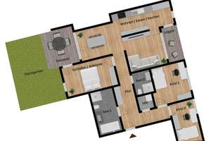 Perfekte 4-Zimmer-ETW auf ca. 109,32 m², mit Terrasse, Dachgarten und separater Loggia in Johannis. – Die vollständige Adresse der Immobilie erhältst du vom Anbieter., 90419 Sandberg, Nürnberg – Vorschaubild 5