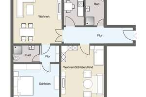 Bezugsfreie 3-Raum-Wohnung am Elstermühlgraben mit Balkon, Lift und Tageslichtbad – Die vollständige Adresse der Immobilie erhältst du vom Anbieter., 4105 Zentrum-Nordwest, Leipzig – Vorschaubild 12