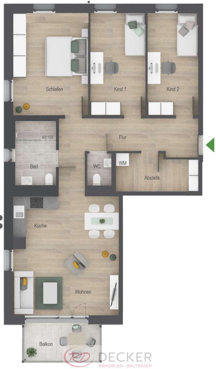 Grundriss - 4 Zimmer