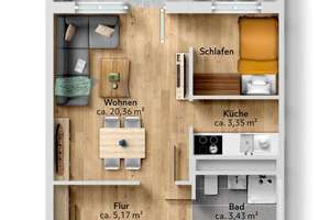 Schicke 1-Raumwohnung im Mehrgenerationenhaus der WCH – Bruno-Granz-Straße 70a, 9122 Morgenleite, Chemnitz – Vorschaubild 11