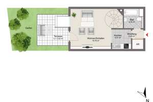 Wohnen auf zwei Ebenen - 1,5-Zimmer Maisonettewohnung mit Terrasse und vielseitigem Hobbyraum – Die vollständige Adresse der Immobilie erhältst du vom Anbieter., 81739 Neuperlach, München – Vorschaubild 24