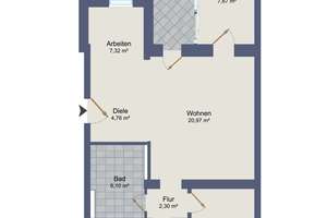 Vermietete 3-Zimmer-Erdgeschosswohnung mit Terrasse im denkmalgeschützten MFH – Die vollständige Adresse der Immobilie erhältst du vom Anbieter., 90762 Altstadt, Innenstadt, Fürth – Vorschaubild 8