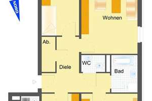 Schöner Wohnen mit Aussicht - 3-Zimmer-Wohnung mit großer Küche in Reislingen S/W – Gerta-Overbeck-Ring 14, 38446 Reislingen, Wolfsburg – Vorschaubild 2