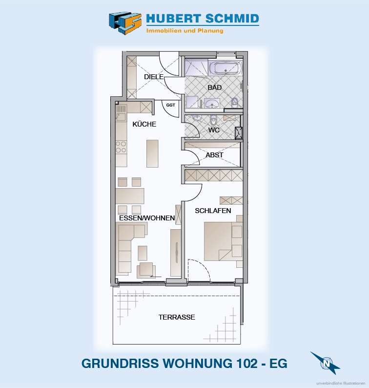 Grundriss Whg. 102 Grundriss Whg. 102