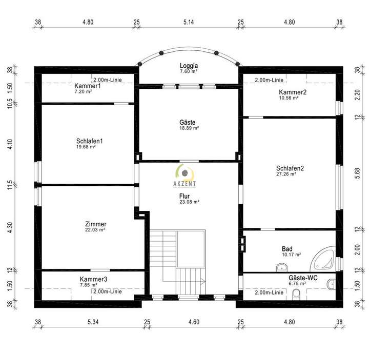 Grundriss Obergeschoss