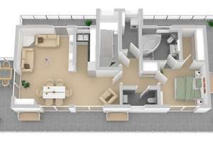 Billungerweg: 2-Zi. Penthouse Wohnung,  Terminvereinbarung gerne telefonisch – Die vollständige Adresse der Immobilie erhältst du vom Anbieter., 26131 Eversten, Oldenburg (Oldenburg) – Vorschaubild 22