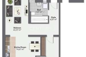 Moderne 3-Zimmer-Wohnung mit Balkon und Wohnkomfort in Innenstadtlage – Die vollständige Adresse der Immobilie erhältst du vom Anbieter., 44135 City, Dortmund – Vorschaubild 7