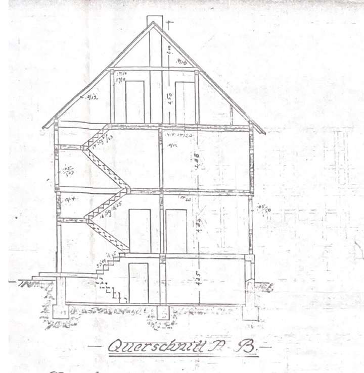 Querschnitt Vorderhaus