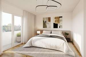 2-Zimmer Neubauwohnung mit Sonnenbalkon in Südausrichtung auf der ruhigen Gartenseite – Rather Broich 154, 40470 Rath, Düsseldorf – Vorschaubild 3