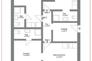 Maximale Rendite in Augsburg: Gepflegtes 6 Parteien Haus in guter zentraler Lage mit 6 Stellplätzen – Die vollständige Adresse der Immobilie erhältst du vom Anbieter., 86154 Links der Wertach-Süd, Augsburg – Vorschaubild 9