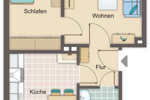 Kleine 2-Zimmer-Wohnung in Bremerhaven-Geestemünde – Sylter Weg 5, 27570 Wulsdorf, Bremerhaven – Vorschaubild 5