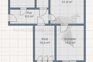 Helle, großzügige 3 Raum Wohnung mit XXL-Balkon und Tageslichtbad im Lutherviertel – Zschopauer Straße 128, 9126 Lutherviertel, Chemnitz – Vorschaubild 2
