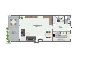 Stilvolle Maisonette-Wohnung mit zwei Balkonen und Kamin in begehrter Lage von Düsseldorf – Die vollständige Adresse der Immobilie erhältst du vom Anbieter., 40489 Kaiserswerth, Düsseldorf – Vorschaubild 20