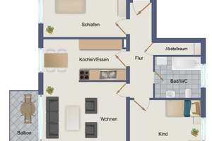 3-Zimmer-Wohnung mit Balkon + Einbauküche – Wedderkopsweg 6, 38118 Westliches Ringgebiet, Braunschweig – Vorschaubild 8