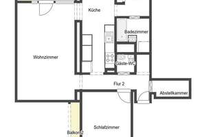 Bezugsfreie 2-Zimmer-Wohnung mit Westbalkon, Aufzug & Einbauküche – Die vollständige Adresse der Immobilie erhältst du vom Anbieter., 90471 Rangierbahnhof-Siedlung, Nürnberg – Vorschaubild 11