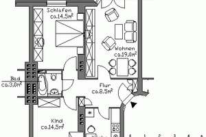 3-Zimmer-Wohnung in Hannover-Wülfel – ca. 71 m² – mit Balkon – in Kürze verfügbar – Im Wölpfelde 23, 30519 Wülfel, Hannover – Vorschaubild 1