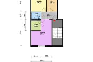 Aufgepasst ... 3 - Raumwohnung in der 2. Etage! – An der Hürde 8, 17034 Reitbahnviertel, Neubrandenburg – Vorschaubild 12