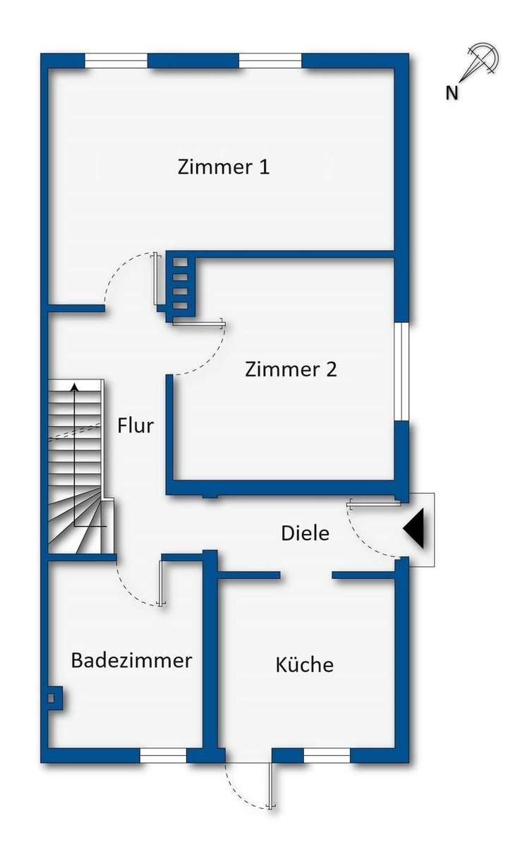Grundrissskizze Erdgeschoss