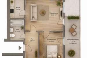 Gelegenheit am Südpark: 2-Zi-EG-Wohnung + Terrasse (Sonderumlagen BEREITS BEZAHLT!) – Die vollständige Adresse der Immobilie erhältst du vom Anbieter., 81379 Obersendling, München – Vorschaubild 15