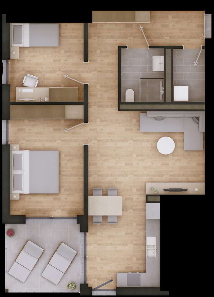Wohnen in der Isarstadt, Terrassenwohnung in Plattling