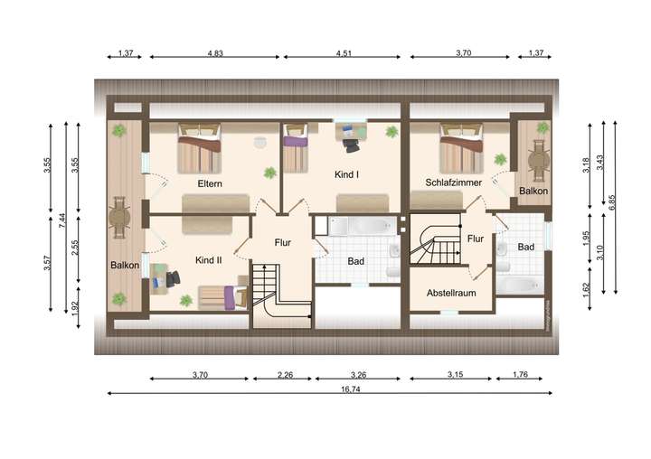 Grundriss Obergeschoss