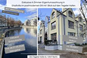 *Exklusive 4-Zimmer-Eigentumswohnung in Stadtvilla im postmodernen Stil mit Wasserblick* – Am Tegeler Hafen 8, 13507 Tegel, Berlin – Vorschaubild 1