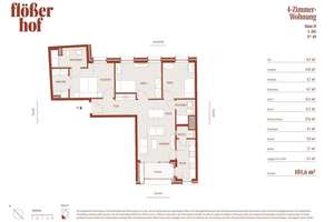 Großzügige 4-Zimmer-Wohnung mit Loggia und Blick auf die Gracht – Flößerhof 1+3, 55120 Neustadt, Mainz – Vorschaubild 8