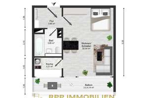 Wohnen im Münchner Süden: Gepflegtes 1-Zi.-Apartment mit sonnigem Südost-Balkon – Die vollständige Adresse der Immobilie erhältst du vom Anbieter., 81477 Solln, München – Vorschaubild 16