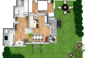 Wohnen mit Garten in besonderer Hanglage – 2,5-Zimmer-Wohnung in Stuttgart-Vaihingen – Weinbergweg 18A, 70569 Dachswald, Stuttgart – Vorschaubild 13