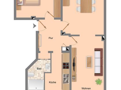 Tausch 2 ZKB mit Balkon 2024 Suche 3/4 ZKB Balkon