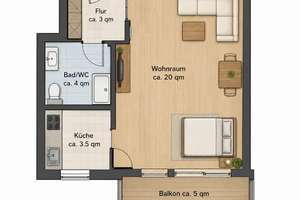SITULI:   Schmuckstück im Herzogpark – 1-Zimmer-Apartment mit Balkon – Die vollständige Adresse der Immobilie erhältst du vom Anbieter., 81679 Herzogpark, München – Vorschaubild 23