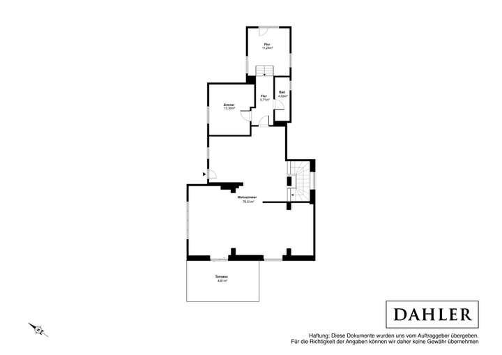 Der Grundriss im Obergeschoss