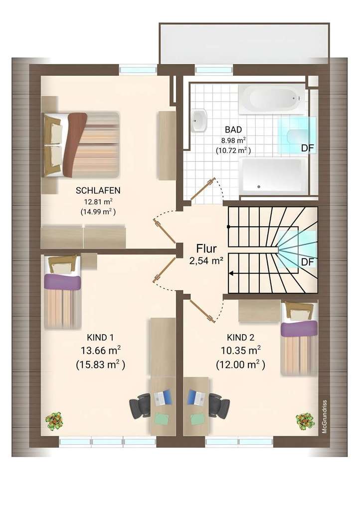 Grundriss Obergeschoss