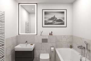 EXKLUSIVES NEUBAUPROJEKT | 3-Raum-Wohnung mit Balkon, klarer Raumaufteilung und zeitloser Eleganz – 4103 Zentrum-Ost, Leipzig – Vorschaubild 9