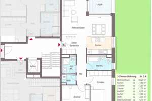 Hochwertige 3-Zi.-Wohnung | 2 Bäder | Balkon | TG + Top Anbindung – Oswald-Hesse-Straße 14, 70469 Bahnhof Feuerbach, Stuttgart – Vorschaubild 4