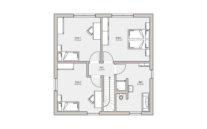 Grundriss Obergeschoss