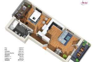 2-Zi.-Traumwohnung am Fuße der EZB mit 2 Balkonen und TG-Stellplatz – 60314 Ostend, Frankfurt am Main – Vorschaubild 22