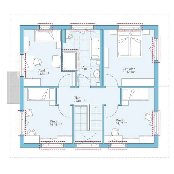 Grundriss mit Optionen OG