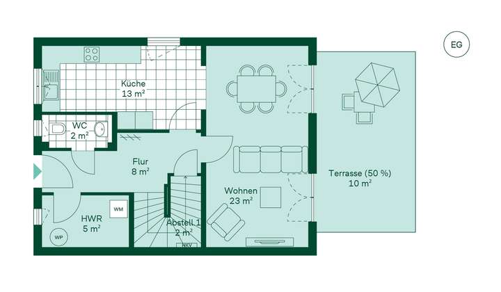 Grundriss des Erdgeschosses...
