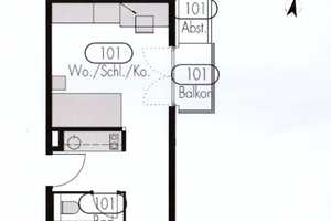 Ein Zimmer Wohnung nähe Uni Hohenheim (Steckfeld) – Steckfeldstraße 1, 70599 Stuttgart – Vorschaubild 2
