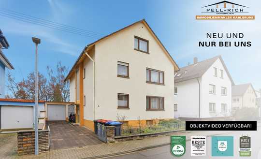 WERTBESTÄNDIG INVESTIEREN: Vermietetes Mehrfamilienhaus in Karlsruhe-Neureut (Vogelsiedlung)