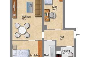Familienfreundliche 3-Raum-Wohnung mit Balkon sucht nette Mieter – 4249 Großzschocher, Leipzig – Vorschaubild 9
