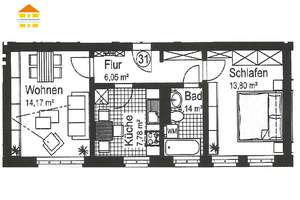 Wohnen mit Einbauküche im schönen Lutherviertel! – Lutherstraße 32, 9126 Lutherviertel, Chemnitz – Vorschaubild 5