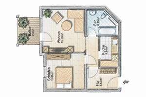 SUPER GRUNDRISS – BALKON – ROLLOS – WANNENBAD – EINBAUKÜCHE – TG-STELLPLATZ – Die vollständige Adresse der Immobilie erhältst du vom Anbieter., 1239 Leubnitz-Neuostra, Dresden – Vorschaubild 8