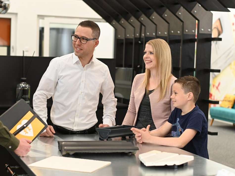 Im Bemusterungszentrum