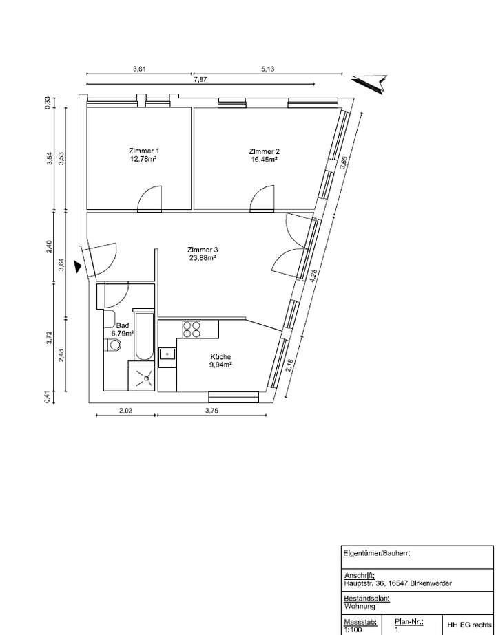 Grundriss HH EG  Birkenwerder