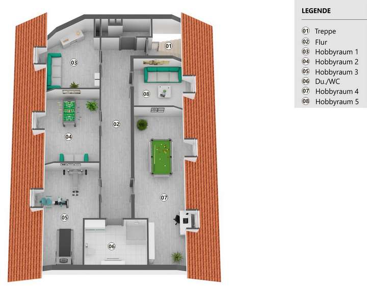 Grundriss Wohnhaus DG