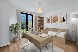 Bogenhausen-Oberföhring: Moderne, renovierte 3-Zi.-Wohnung nahe Isarhochufer (89 m², Süd-Balkon, TG) – Die vollständige Adresse der Immobilie erhältst du vom Anbieter., 81925 Oberföhring, München – Vorschaubild 2